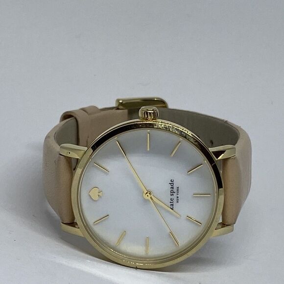 Kate Spade New York Metro 0073 Women Beige Leather Analog Dial Wrist Watch MP627 main image 12